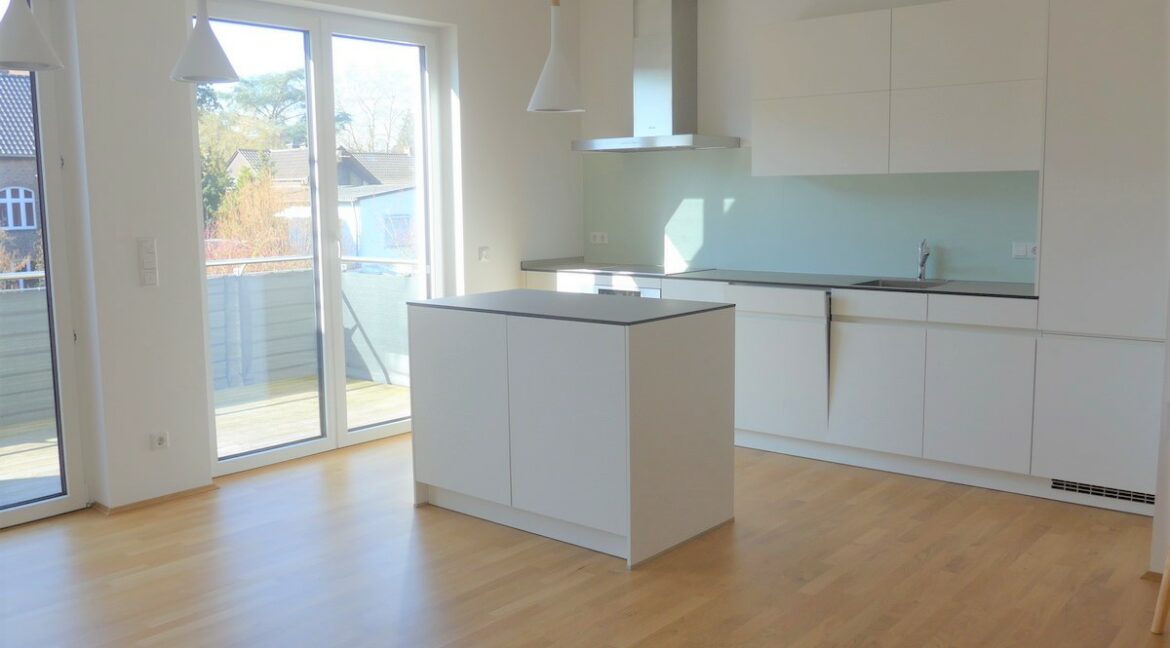 Living room with open kitchen