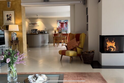 Kaminzimmer Blick Küche