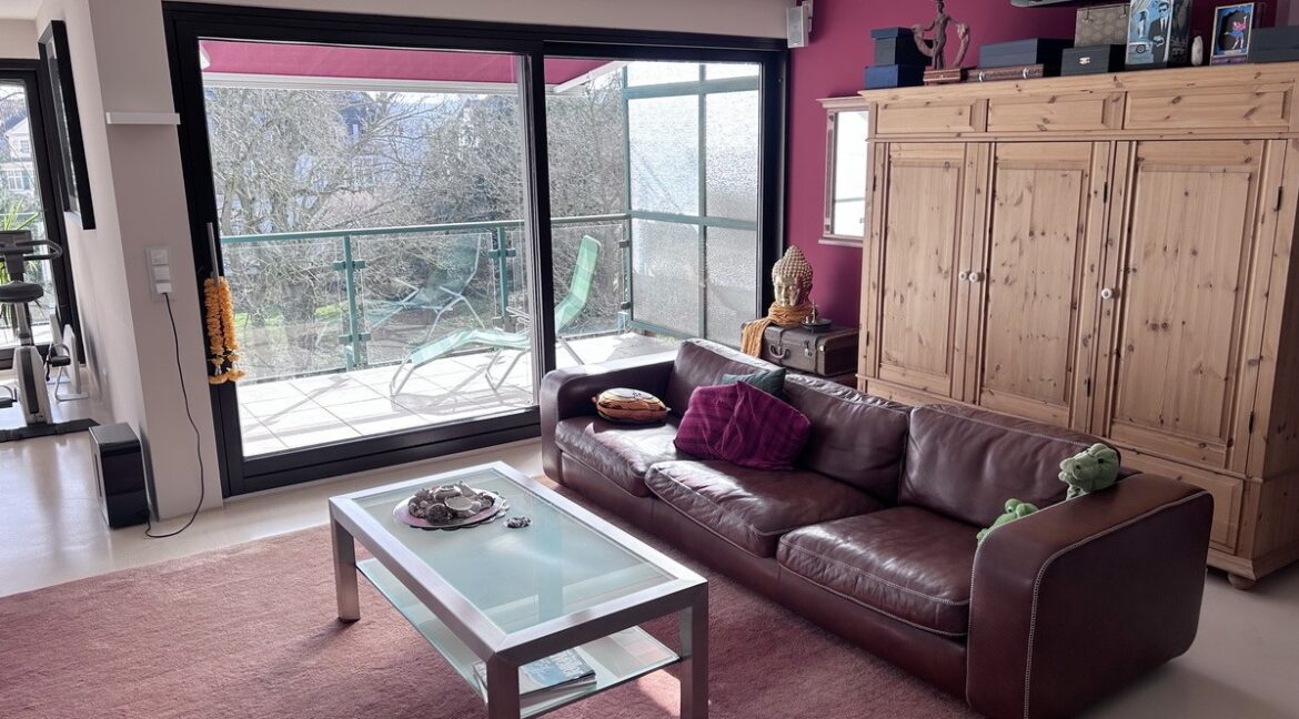 Blick zur rechten Terrasse